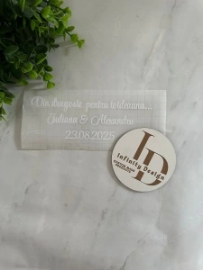 Sticker pentru oglindă verighete "Din dragoste pentru totdeauna" - Img 2