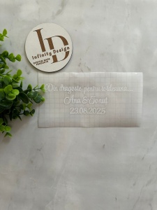 Sticker pentru oglindă verighete "Din dragoste pentru totdeauna" - Img 3