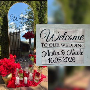 Sticker pentru oglinda 'Welcome to our wedding' - Img 2
