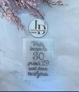 Sticker pentru sticlă - Viața începe la 30 - Img 2