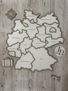 Harta Amintirilor Germania – Ramă Foto Personalizată cu Locațiile favorite
