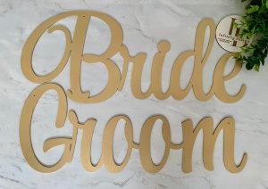 Scris pentru panou foto Bride and Groom - 55 cm