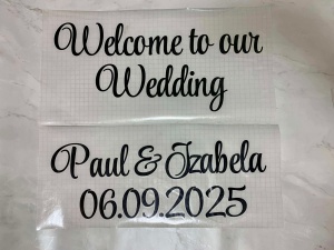 Sticker pentru oglindă 'Welcome to our wedding' - Img 3
