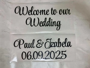 Sticker pentru oglindă 'Welcome to our wedding' - Img 3