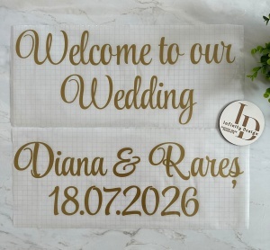 Sticker pentru oglindă 'Welcome to our wedding' - Img 4