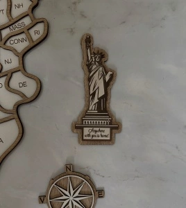 Harta Amintirilor America – Ramă Foto Personalizată cu Locațiile favorite - Img 2