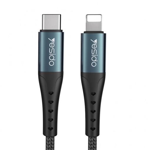 Cablu de Date Type-C la Lightning 18W, PD, 1.2m - Yesido (CA-64) - Black