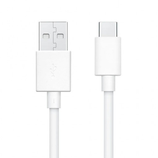 Cablu de Date USB la Type-C SuperVOOC 3.0, Fast Charging 3A, 65W, 1m - Oppo (DL143) - White (Bulk Packing)