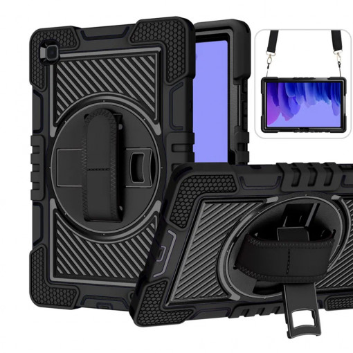 Husa pentru Samsung Galaxy Tab A7 10.4 (2020 / 2022) - Techsuit StripeShell 360 - Black