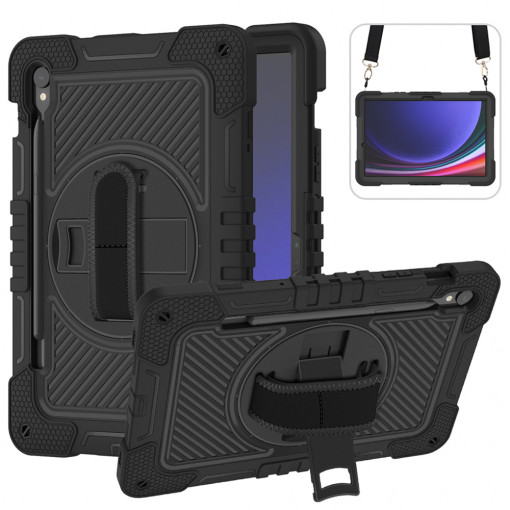 Husa tableta Samsung Galaxy Tab S9 / S9 FE - Techsuit StripeShell 360 - Black