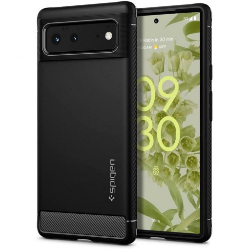 Husa telefon Google Pixel 6 - Spigen Rugged Armor - Black