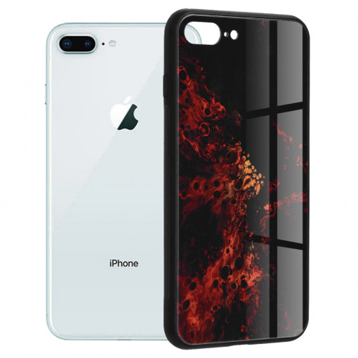 Husa telefon iPhone 7 Plus / 8 Plus - Techsuit Glaze Series - Red Nebula