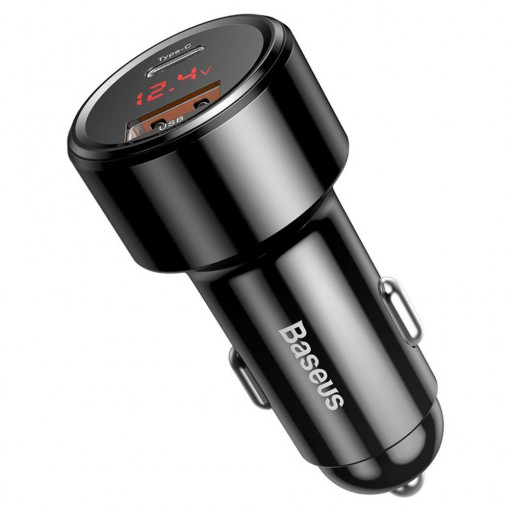 Incarcator Auto USB, Type-C 6A, 45W - Baseus Magic Series (CCMLC20C-01) - Black