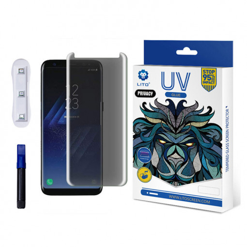Folie protectie telefon Samsung Galaxy S8 Plus - Lito 3D UV Glass - Privacy