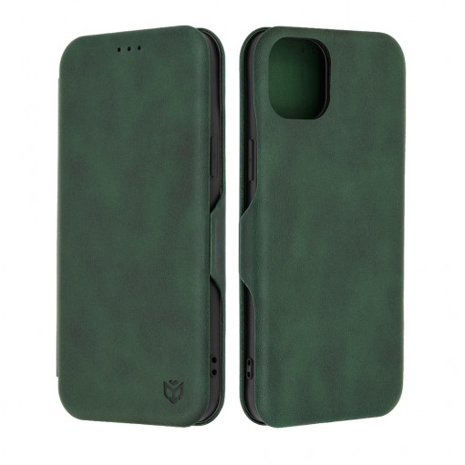Husa telefon iPhone 15 Plus Techsuit Safe Wallet Plus, Green