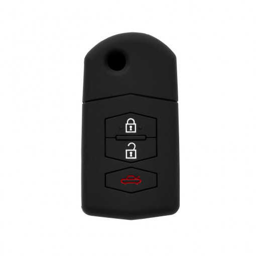 Husa pentru cheie Mazda 2, 3, 5, 6, CX7 - Techsuit Car Key Case (1017.01) - Black