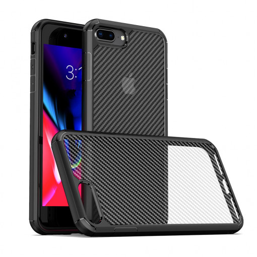 Husa telefon iPhone 7 Plus / 8 Plus - Techsuit Carbon Fuse - Black