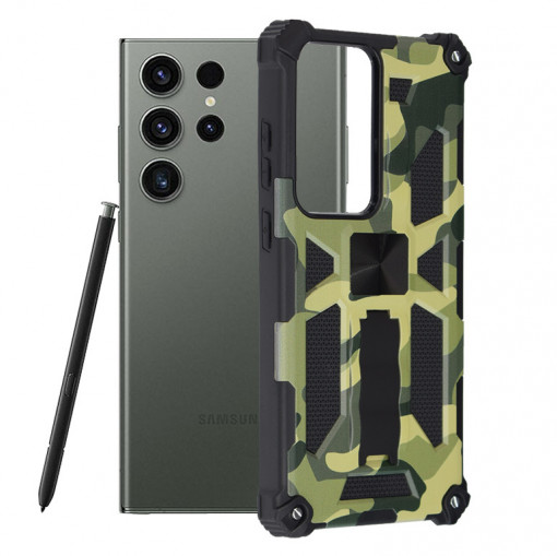 Husa telefon Samsung Galaxy S23 Ultra - Techsuit Blazor Series - Camo Lime