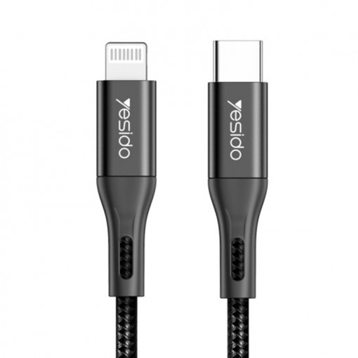 Cablu de Date Type-C la Lightning, 18W, 2A, 1.2m - Yesido (CM11) - Black