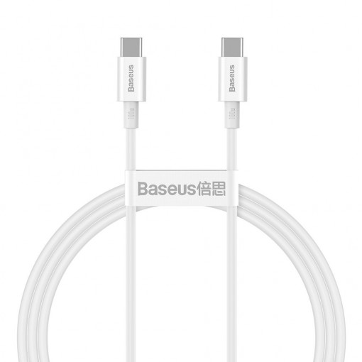 Cablu de Date Type-C la Type-C 100W, 1m - Baseus Superior Series (CATYS-B02) - White