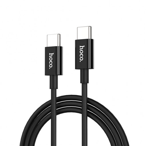 Cablu de Date Type-C la Type-C 15W, 3A, 1m - Hoco Skilled (X23) - Black