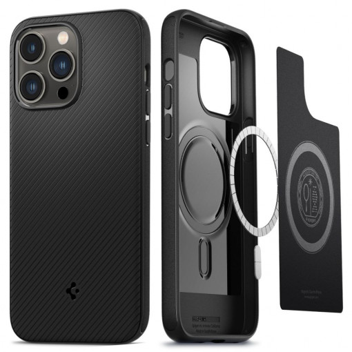 Husa telefon iPhone 14 Pro - Spigen Mag Armor - Matte Black