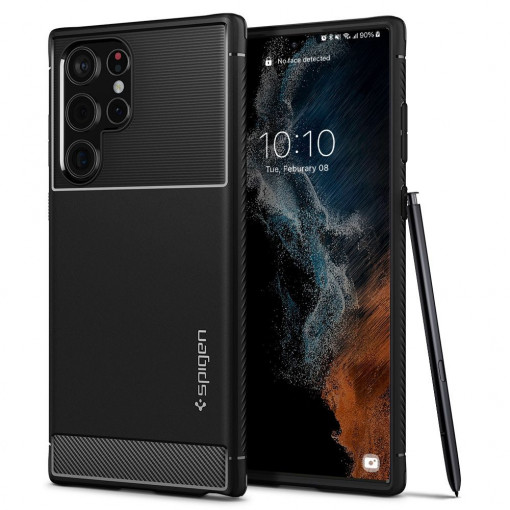 Husa telefon Samsung Galaxy S22 Ultra 5G - Spigen Rugged Armor - Black