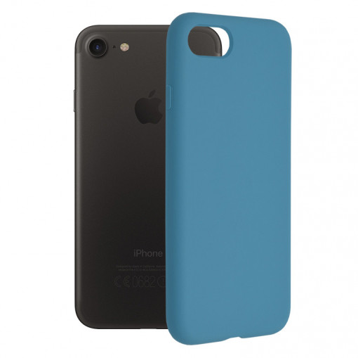 Husa telefon iPhone 7 / 8 / SE 2, SE 2020 / SE 3, SE 2022 - Techsuit Soft Edge Silicone - Denim Blue