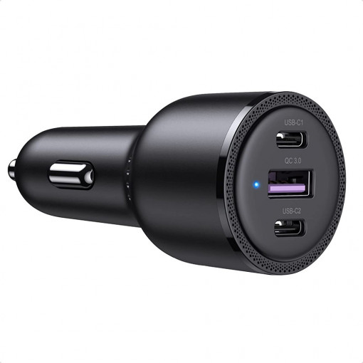 Incarcator Auto 2xType-C, USB, 69W - Ugreen (20467) - Black