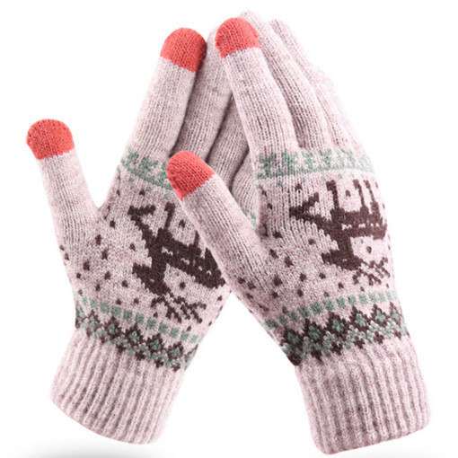 Manusi Touchscreen - Techsuit Raindeer Woolen (ST0002) - Khaki