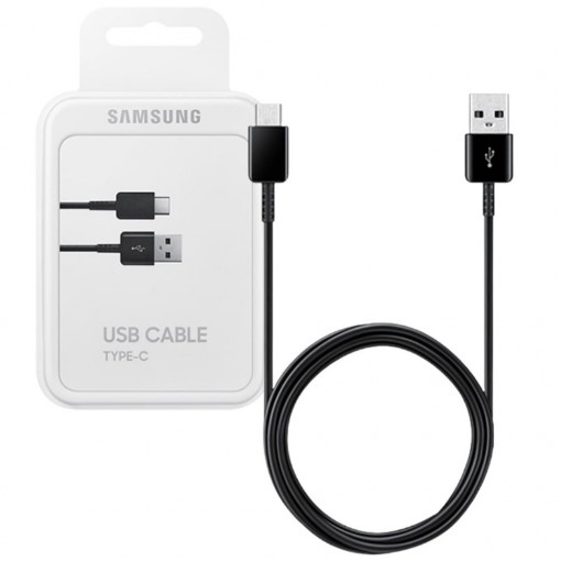 Cablu de Date USB-A to Type-C 2A, 480Mbps, 1.5m - Samsung (EP-DG930IBEGWW) - Black (Blister Packing)