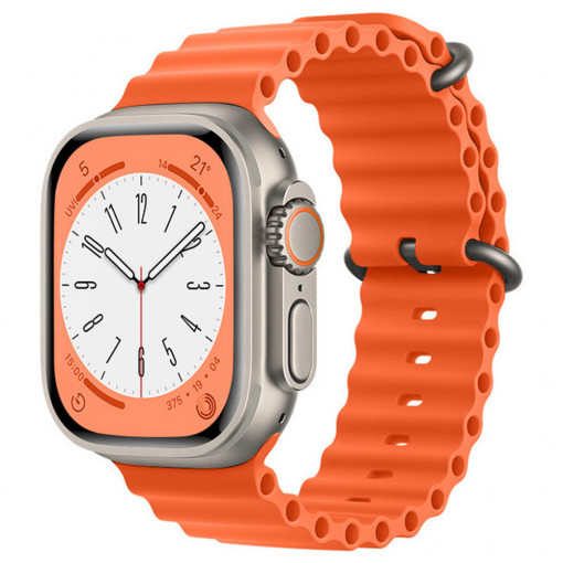 Curea pentru Apple Watch 1 / 2 / 3 / 4 / 5 / 6 / 7 / SE / 8 (38 / 40 / 41mm) - Techsuit Watchband (W038) - Orange