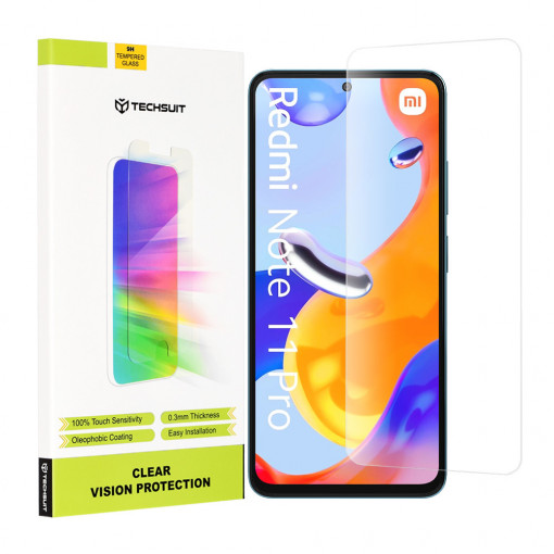 Folie protectie telefon Xiaomi Redmi Note 11 Pro 4G / Note 11 Pro 5G / Note 11 Pro+ 5G / Poco X4 Pro 5G - Techsuit Clear Vision Glass - Transparent