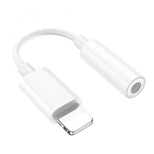 Hoco - Audio Adapter (LS34) - Lightning to Jack 3.5mm, 0.8cm - White