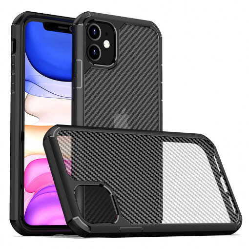 Husa telefon iPhone 11 - Techsuit Carbon Fuse - Black