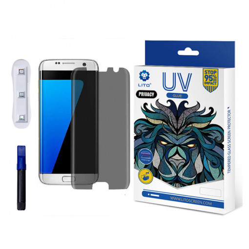 Folie protectie telefon Samsung Galaxy S7 Edge - Lito 3D UV Glass - Privacy