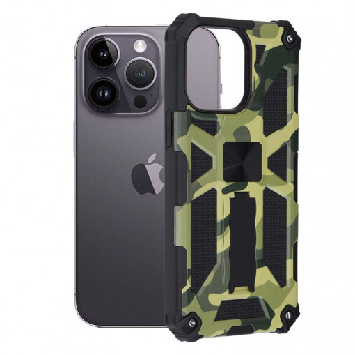 Husa telefon iPhone 14 Pro Max - Techsuit Blazor Series - Camo Lime