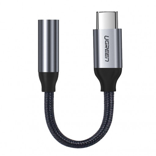 Adaptor Audio Type-C la Jack 10cm - Ugreen (30632) - Gray