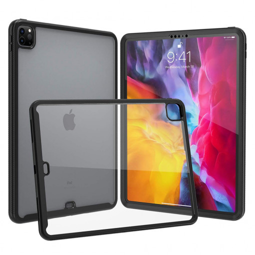 Husa tableta iPad Pro 12.9 (2018 / 2020 / 2021 / 2022) + Folie - Techsuit Defense360 Pro - Black