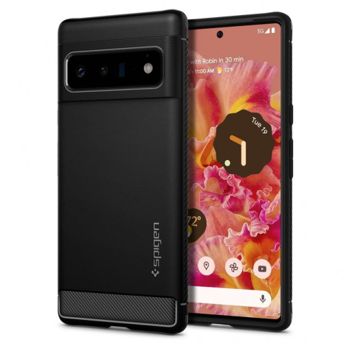 Husa telefon Google Pixel 6 Pro - Spigen Rugged Armor - Black