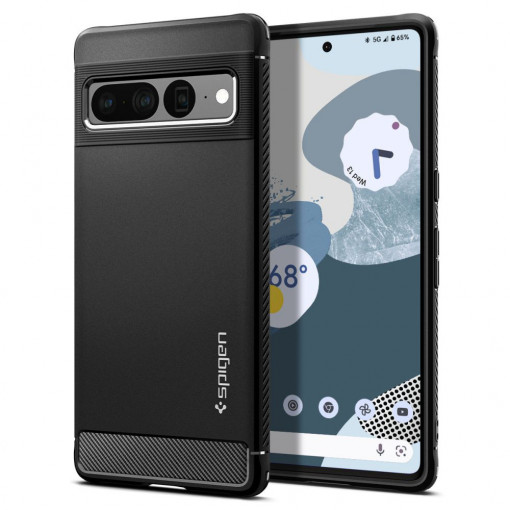 Husa telefon Google Pixel 7 Pro - Spigen Rugged Armor - Matte Black