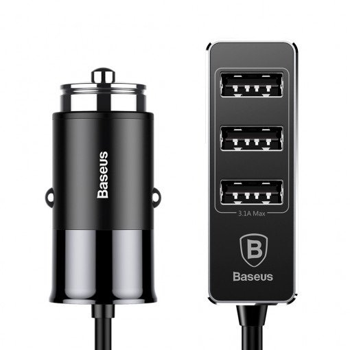 Incarcator auto 4xUSB 5.5A - Baseus Enjoy Together (CCTON-01) - Black