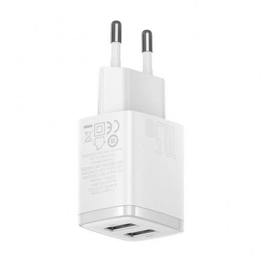 Incarcator priza 2xUSB 10.5W - Baseus (CCXJ010202) - White