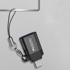 Adaptor OTG Micro-USB la USB 5Gbps - Yesido GS07 - Black - Img 2