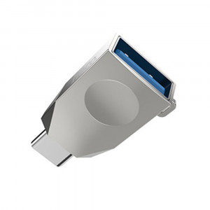 Adaptor OTG Type-C la USB-A - Hoco (UA9) - Silver - Img 1