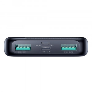 Baterie Externa 2x USB, Type-C, Micro-USB, 12W, 10000mAh - JoyRoom Dazzling Series (JR-T016) - Black - Img 4
