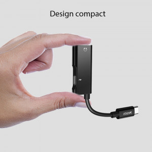Cablu Audio Adaptor Type-C la 2x Type-C - Yesido (YAU23) - Black - Img 4
