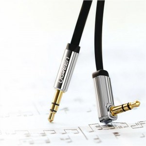 Cablu Audio Jack la Jack 3m - Ugreen Flat Design (10728) - Black - Img 3