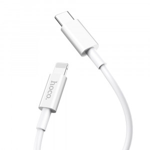 Cablu de Date Type-C la Lightning 18W, 3A, 1m - Hoco Swift PD (X36) - White - Img 4