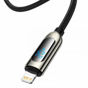 Cablu de Date Type-C la Lightning 20W, 2m - Baseus Display (CATLSK-A01) - Black - Img 4